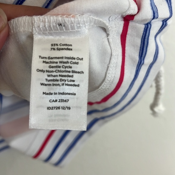 T by Talbots Drawstring Top Stripes - Picture 4 of 7